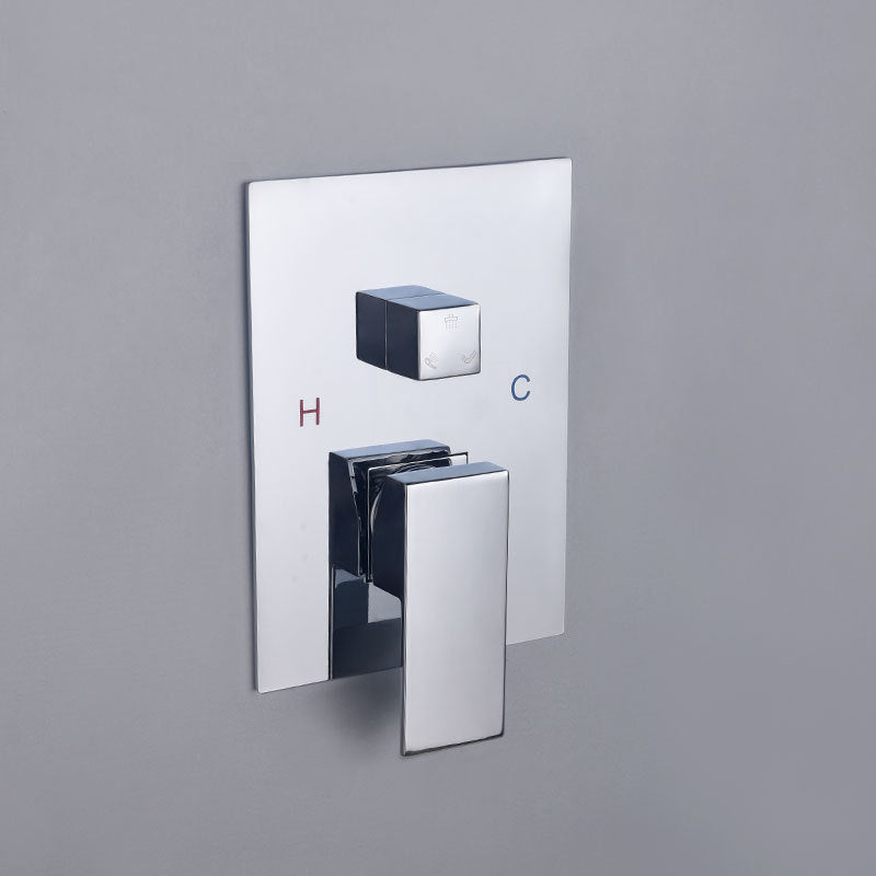 Homelody Unterputz-Duschsystem Messing Dusche quadratisch Duschzubehör Duschset mit 180° drehbar Wasserfall Badewannenarmatur