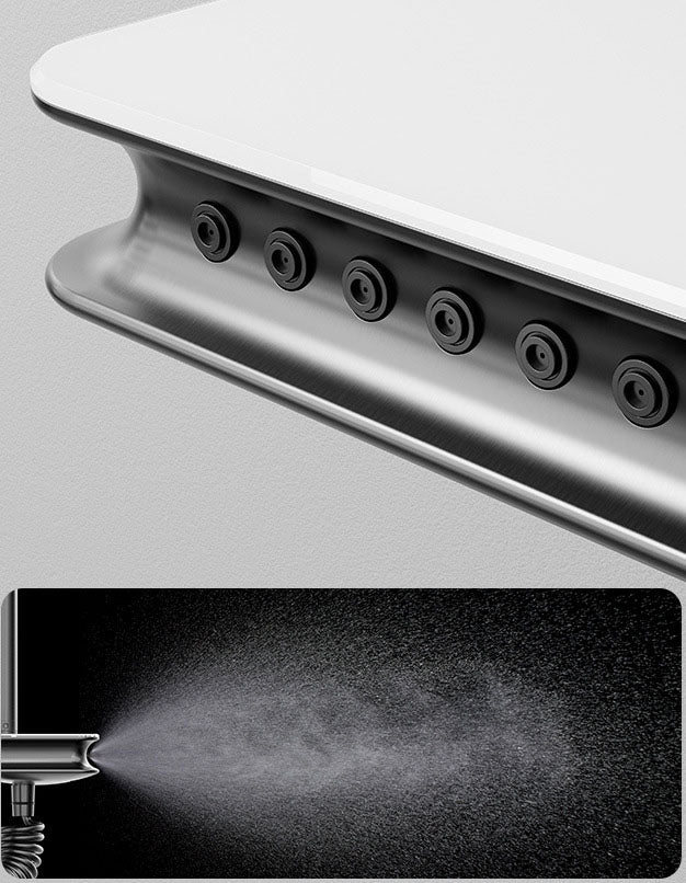 Homelody 38°C Thermostat-Duschsäule Digitaler Bildschirm mit Ablagebrett Duschset mit Badewannenmischer, Variable Umgebungsbeleuchtung