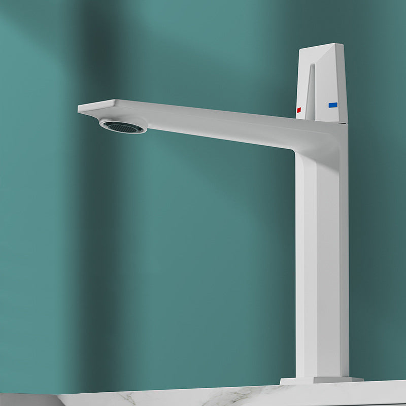 HOMELODY Einfaches Design Wasserhahn Bad Hoch Einhebel Mischbatterie Waschbeckenarmatur für Badzimmer