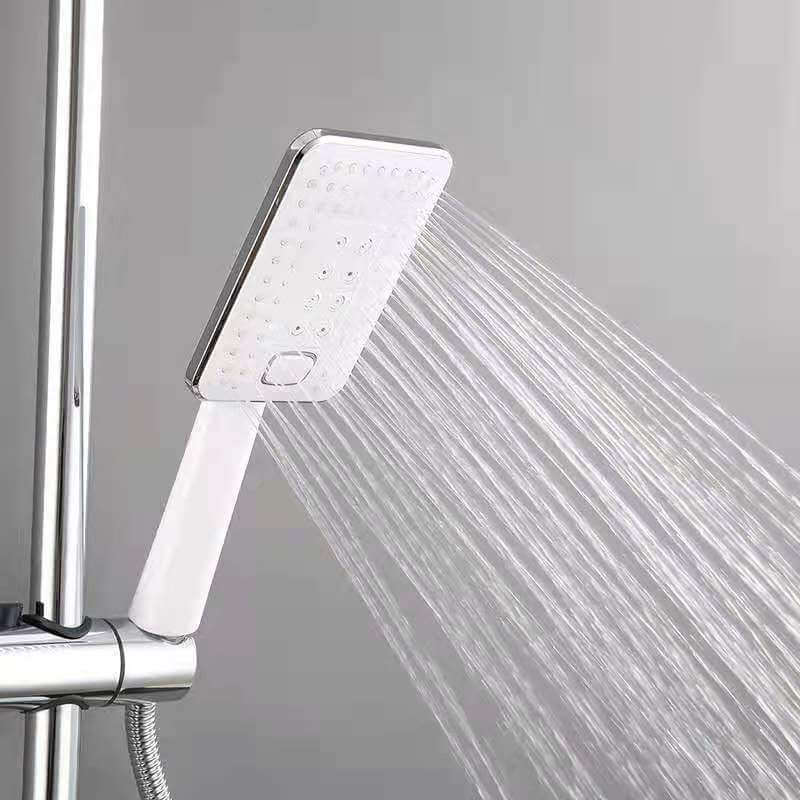 Homelody 38°C Thermostat Höhenverstellbares Regendusche mit Wasserfall Badewannenarmatur Thermostat Duscharmatur für Bad/Badewanne