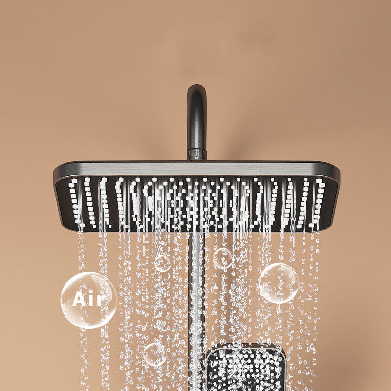 Homelody Thermostat-Duschsäule Digitaler Bildschirm mit Ablagebrett Duschset mit Badewannenmischer für das Badezimmer 4 Funktionen