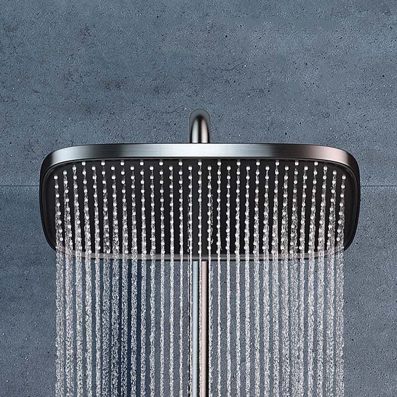 Homelody 4 Funktionen Duschsystem messing Duscharmatur Digitaler Bildschirm mit Ablage Duschset Regendusche aufputz mit Ablageschale Höhenverstellbares Duschset