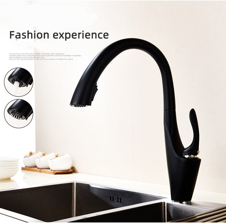 Homelody 360 ° Drehung Luxuriös Wasserhahn Küche Versteckt ausziehbar Küchenarmatur mit Brause Edelstahl Mischbatterie Küche