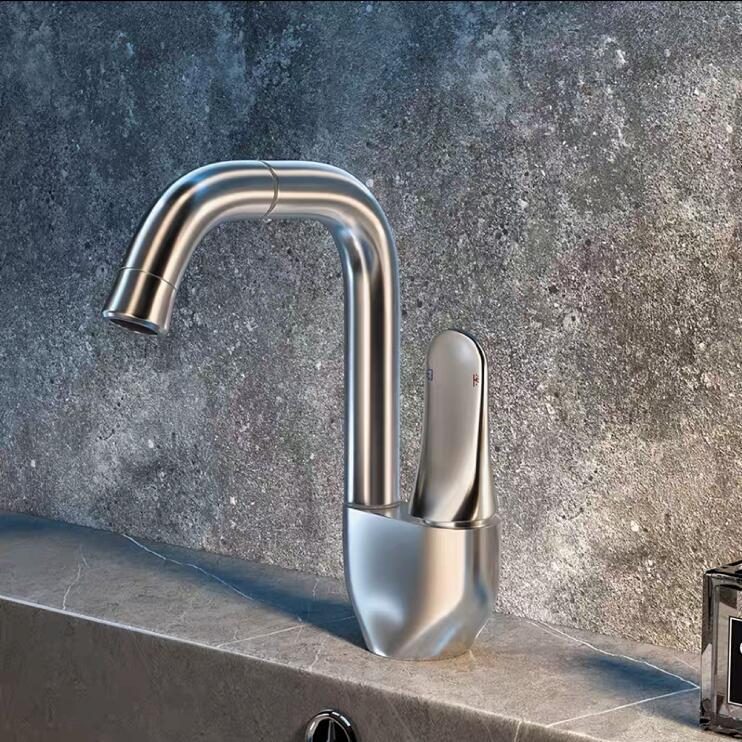 Homelody Doppelt 360° drehbar Schwanenform Waschtischarmatur Wasserhahn Bad für Waschbecken im Badezimmer armaturen