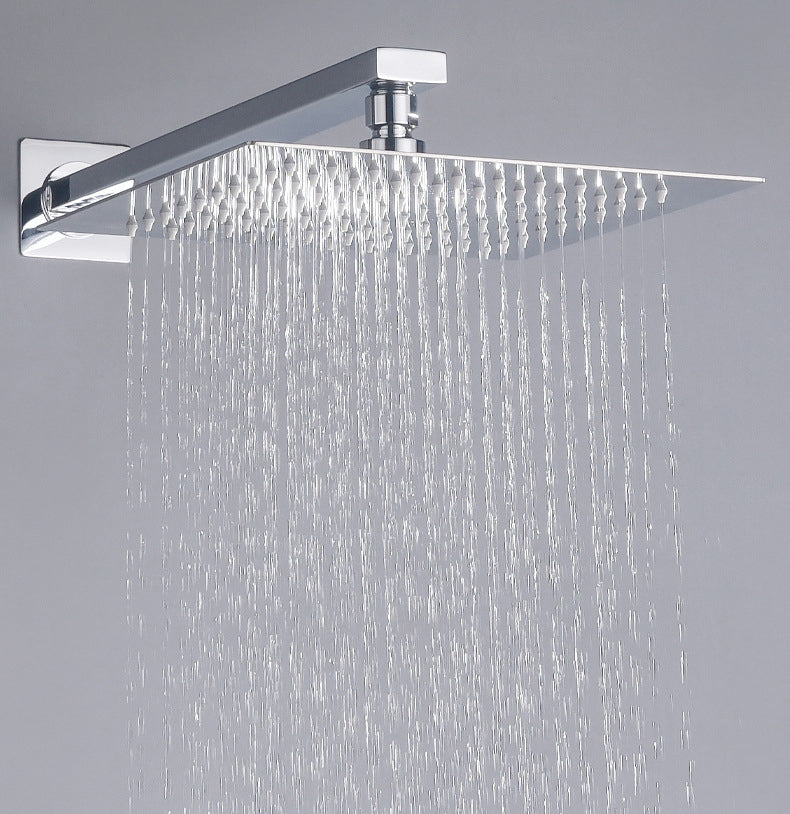 Homelody Unterputz-Duschsystem Messing Dusche quadratisch Duschzubehör Duschset mit 180° drehbar Wasserfall Badewannenarmatur