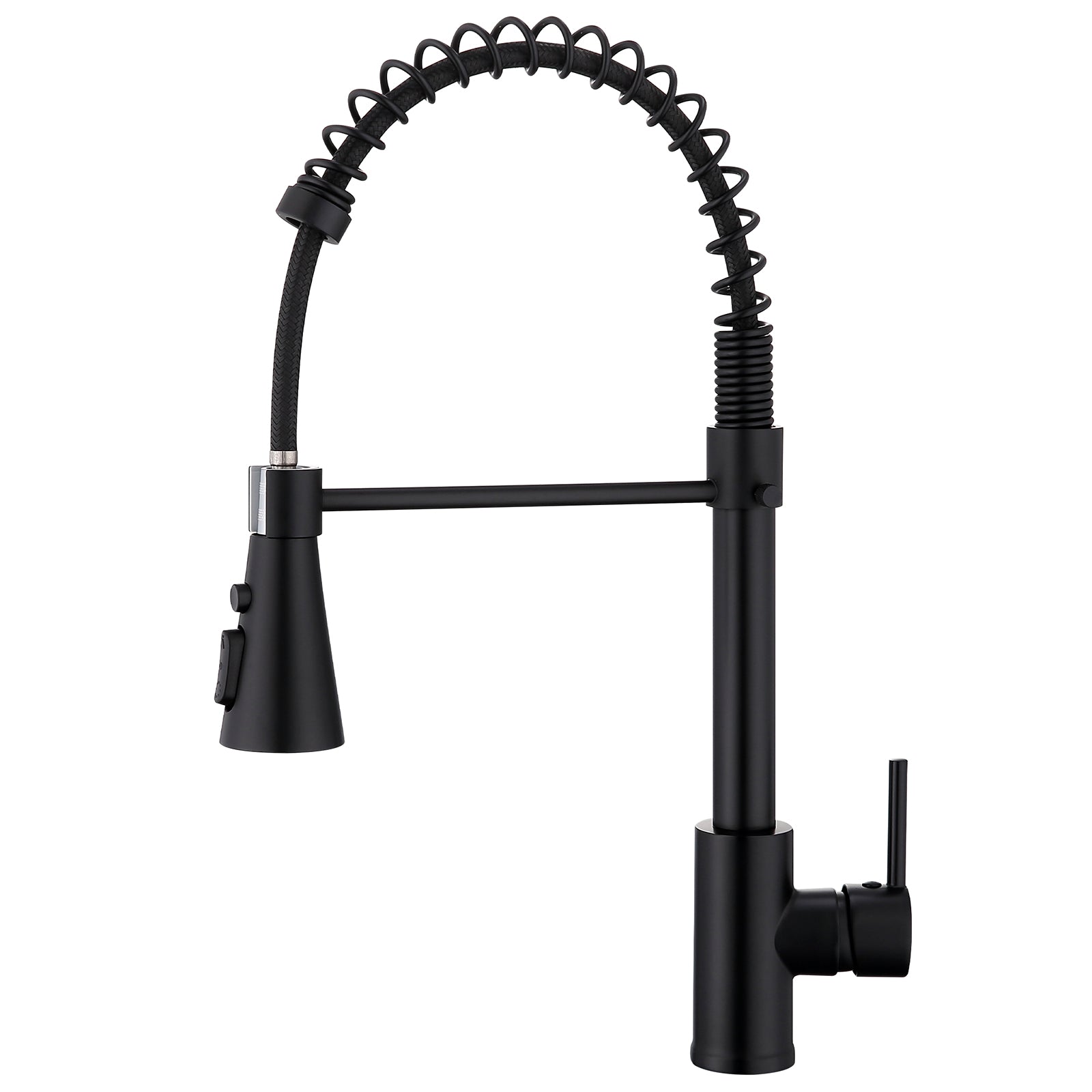 Homelody kuechenarmaturen mit Spiralfeder Verchromt – 360° schwenkbar, 4-Funktionsbrause