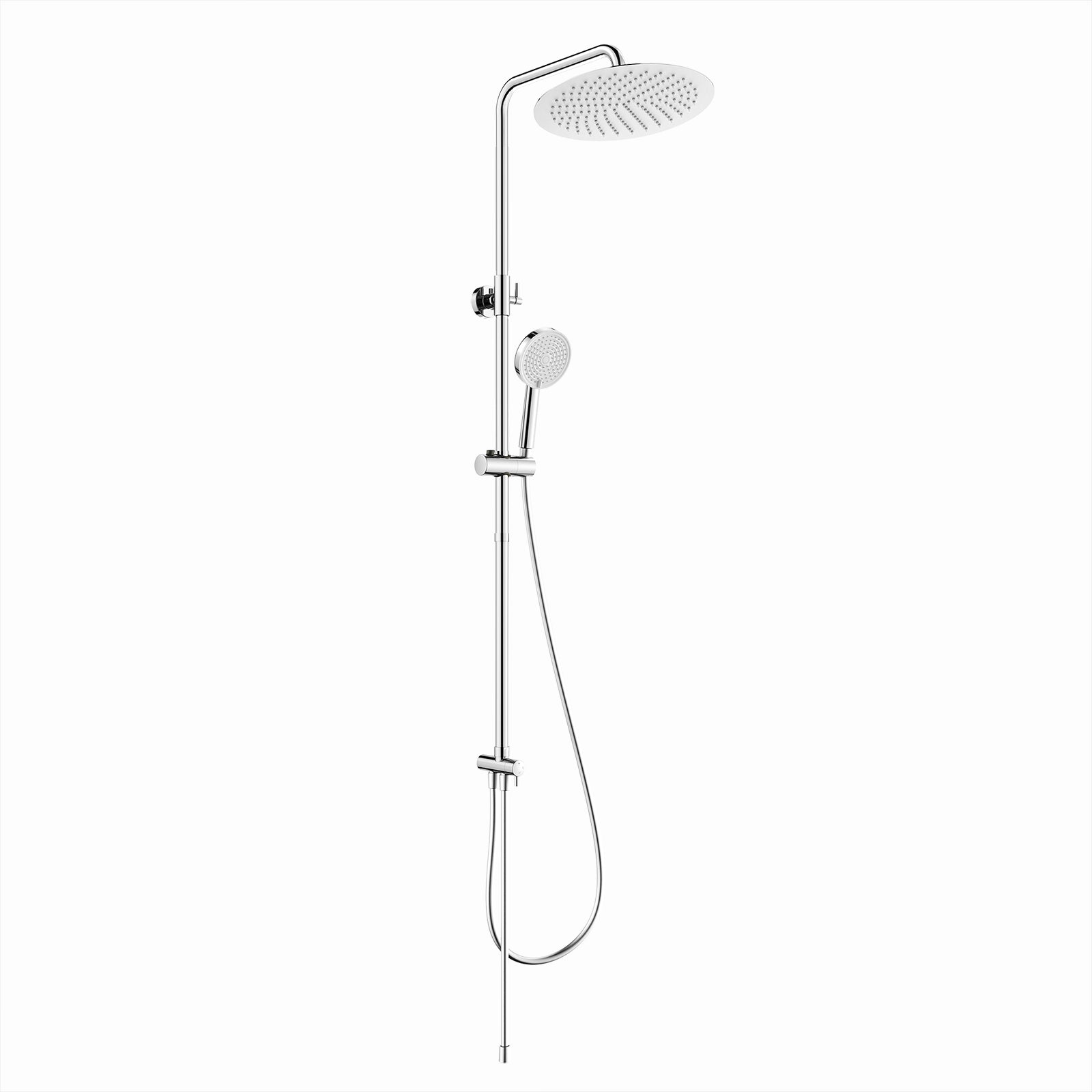 Homelody Duschsystem 12'' Regendusche, Höhenverstellbar, 2-Wege Umschalter, Edelstahl