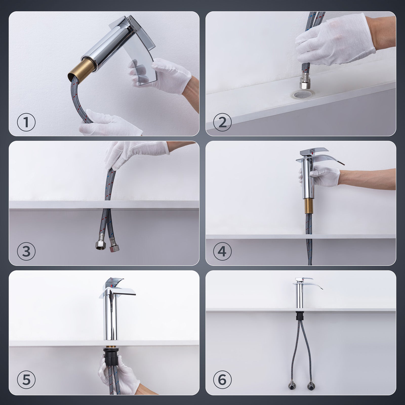 Homelody Waschtischarmatur Wasserfall Wasserhahn Waschbeckenarmatur Einhand Badarmatur