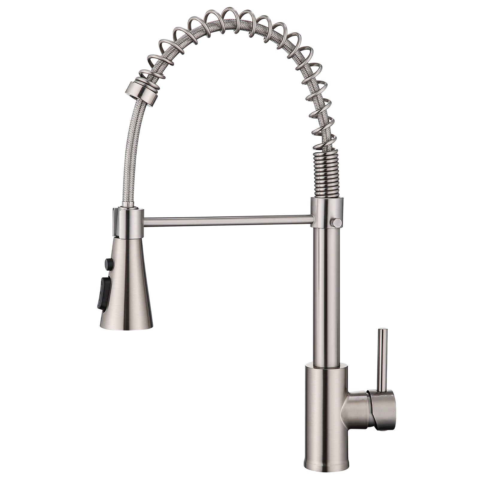 Homelody kuechenarmaturen mit Spiralfeder Verchromt – 360° schwenkbar, 4-Funktionsbrause