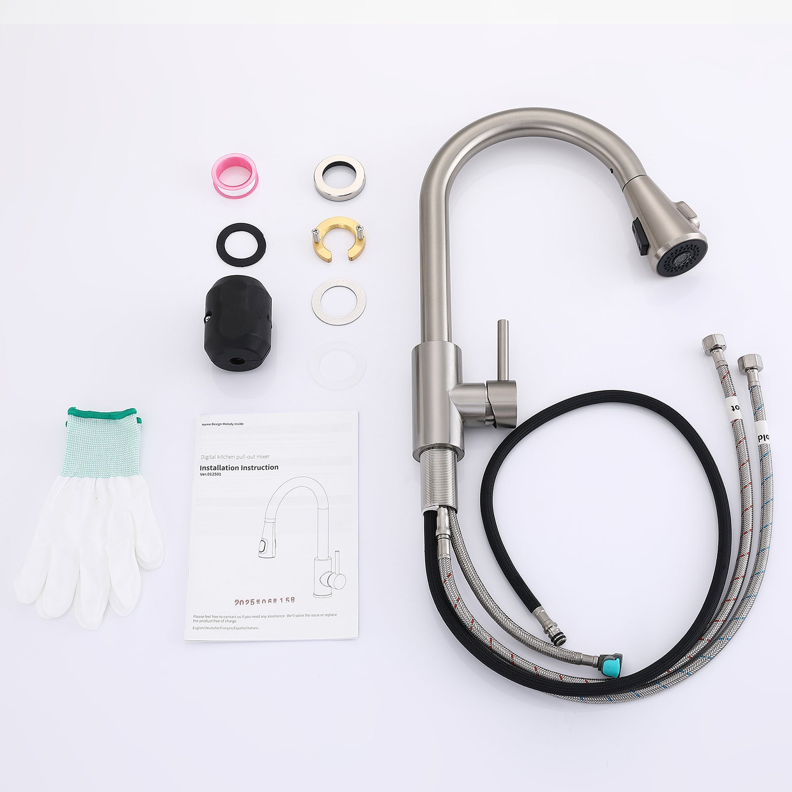 Homelody Wasserhahn Küche mit 2 Strahlarten, 360° drehbar Küchenarmatur