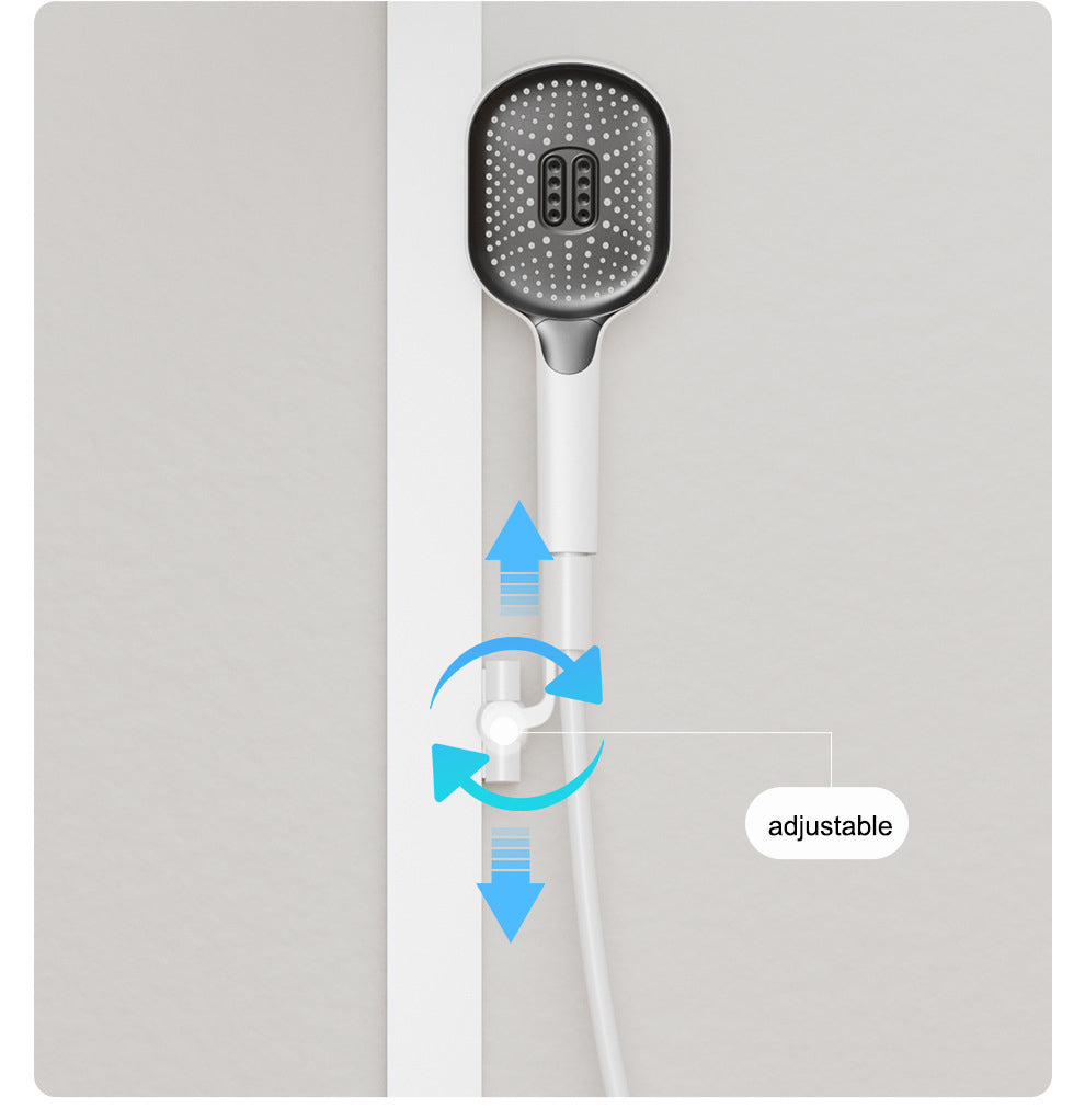Homelody 3 Funktionen Große Duschsystem messing Duscharmatur mit Ablage Weiß Duschset