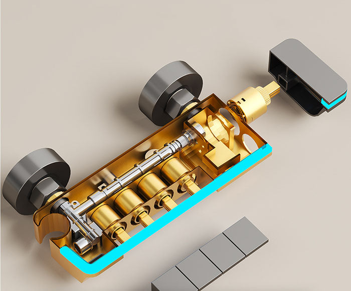 Homelody 40 ℃ Thermostat-Duschsäule Digitaler Bildschirm mit Badewannenmischer für das Badezimmer 4 Funktionen, Umgebungslicht