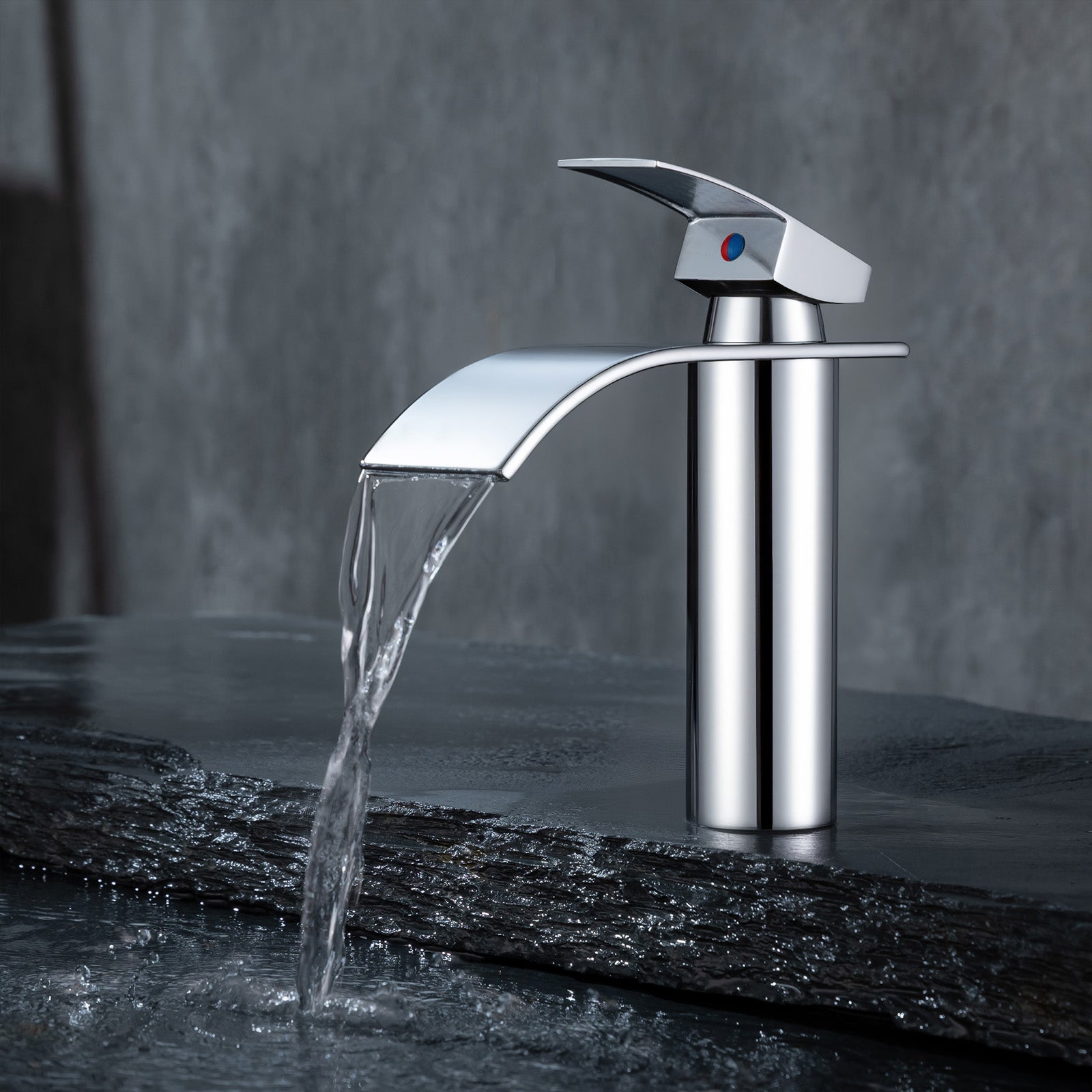 Homelody Waschtischarmatur Wasserfall Wasserhahn Waschbeckenarmatur Einhand Badarmatur