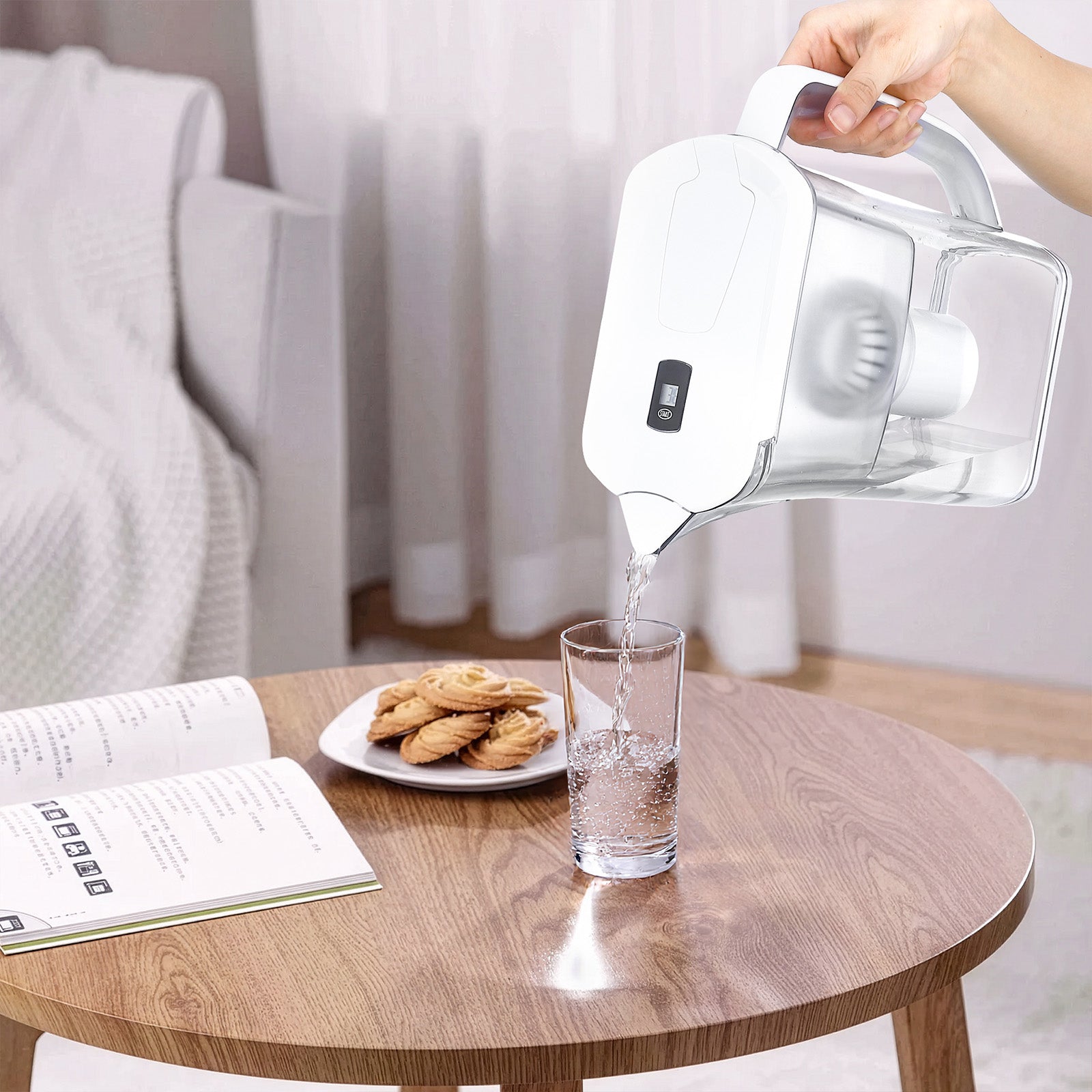 Homelody Wasserfilter Wasserfilterkanne 2,5 L aus lebensmittelechtem Material