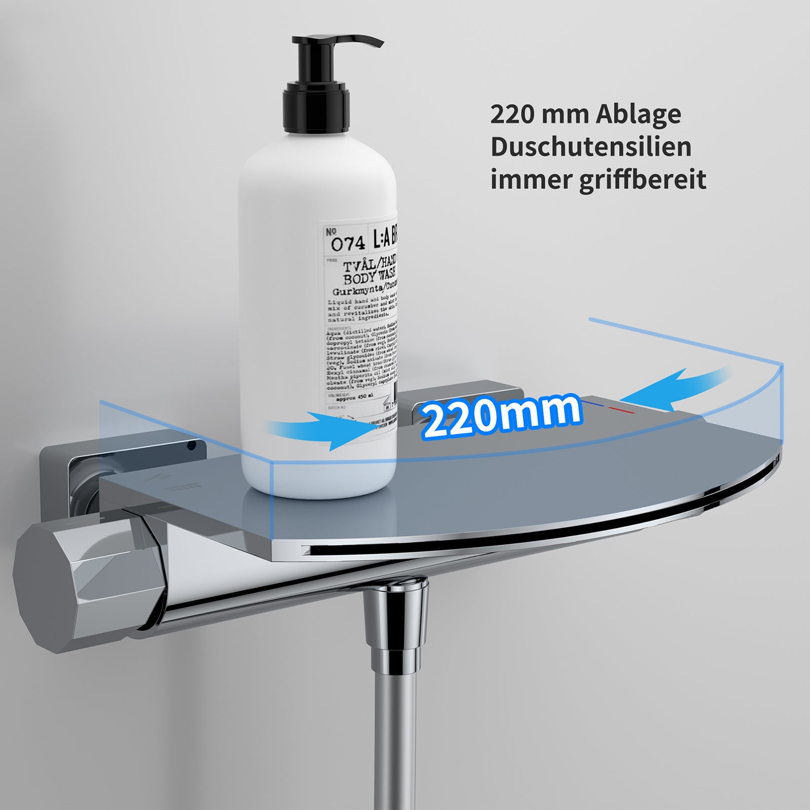 HOMELODY Wasserfall-Badewannen-Mischbatterie mit 4-Funktions-Handbrause