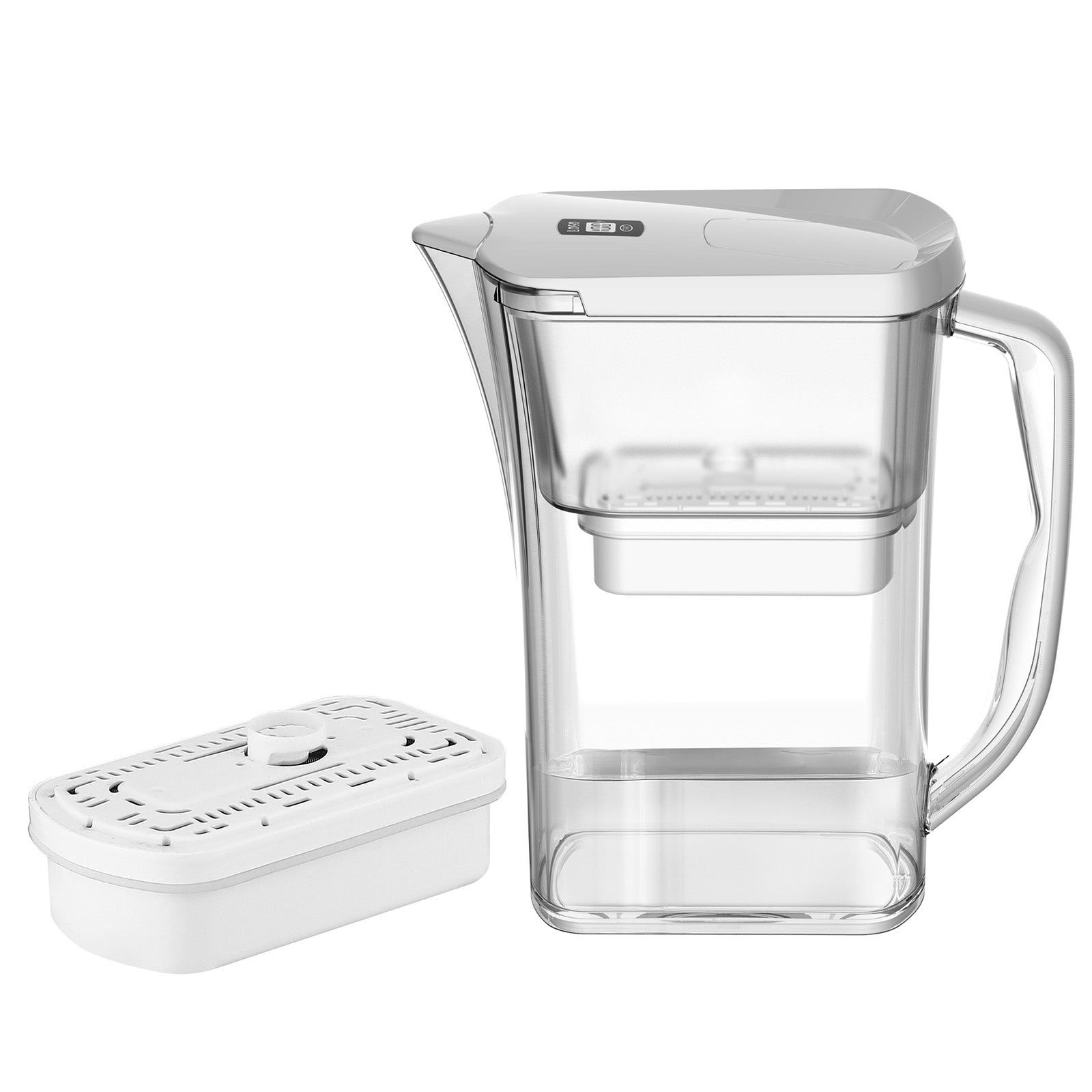 Homelody Wasserfilter Wasserfilterkanne 2,5 L mit LED-Countdown-Anzeige