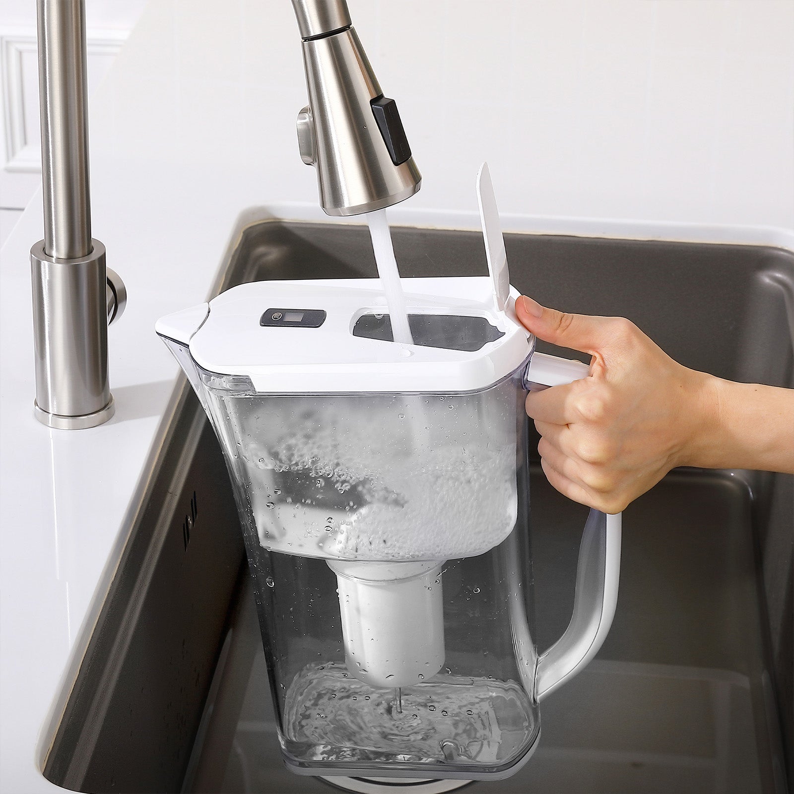 Homelody Wasserfilter Wasserfilterkanne 2,5 L aus lebensmittelechtem Material