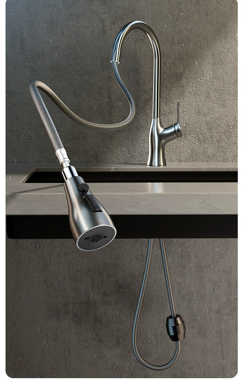 Homelody 360 ° Drehung Wasserhahn Küche ausziehbar Küchenarmatur mit Brause Mischbatterie Küche mit 3 Modus