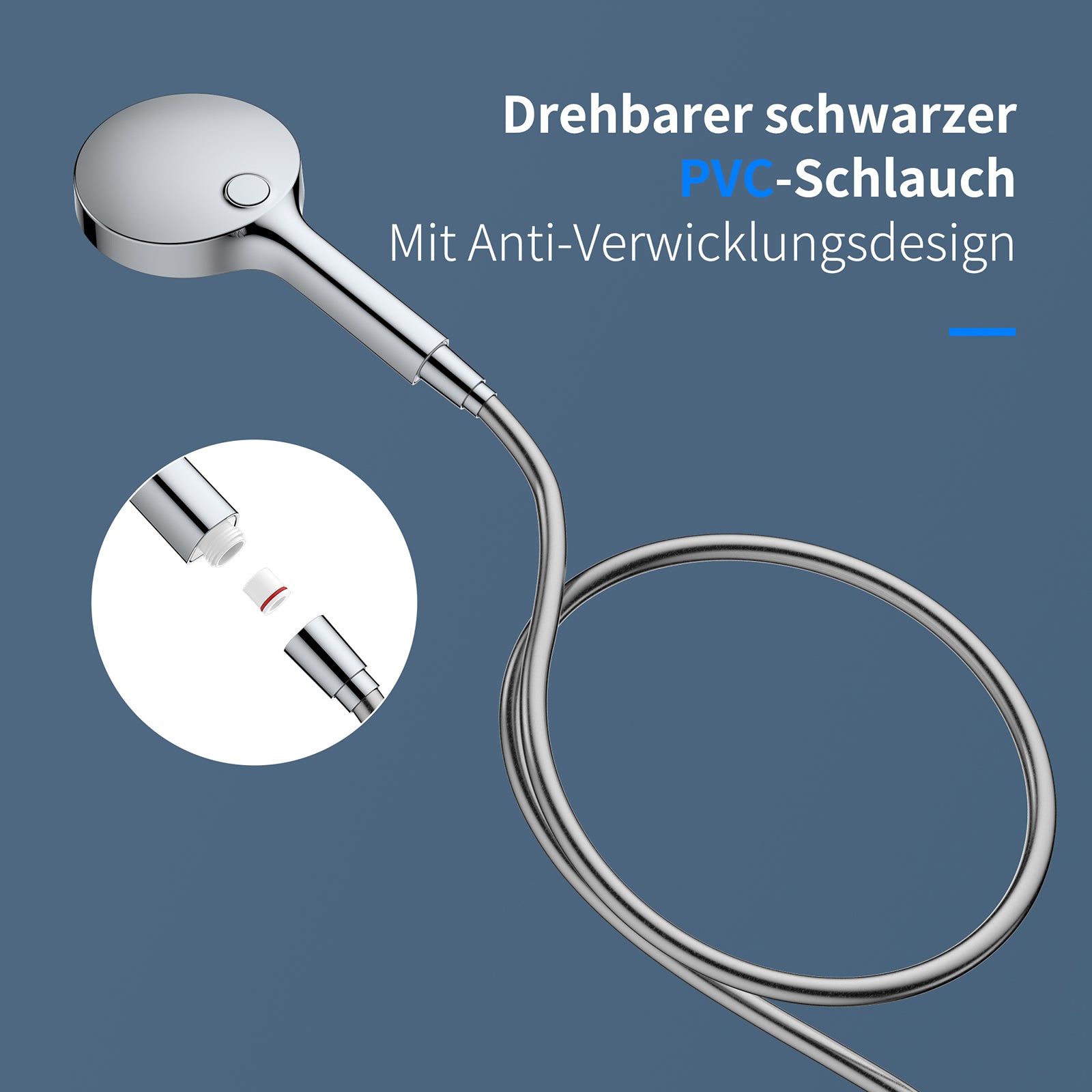HOMELODY Wasserfall-Badewannen-Mischbatterie mit 4-Funktions-Handbrause