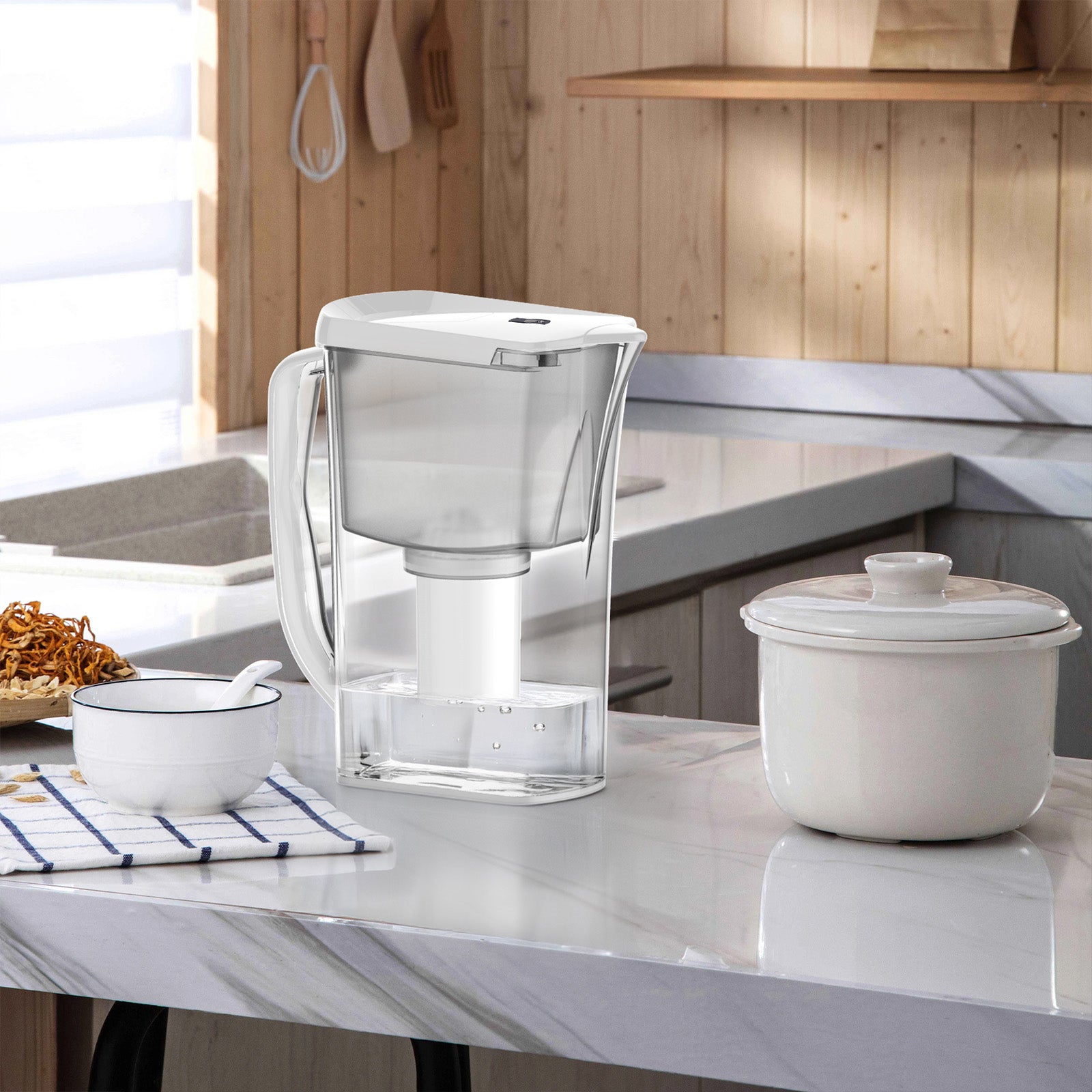 Homelody Wasserfilter Wasserfilterkanne 2,5 L aus lebensmittelechtem Material