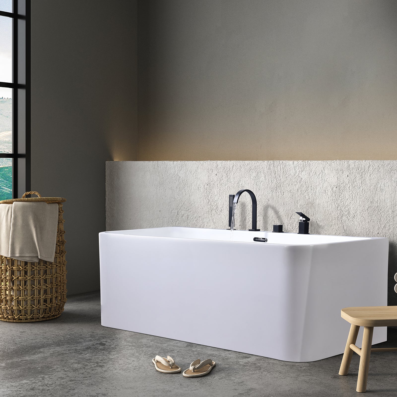 Homelody Badarmatur Präzise Temperatursteuerung und Flexibler Edelstahl-Schlauch