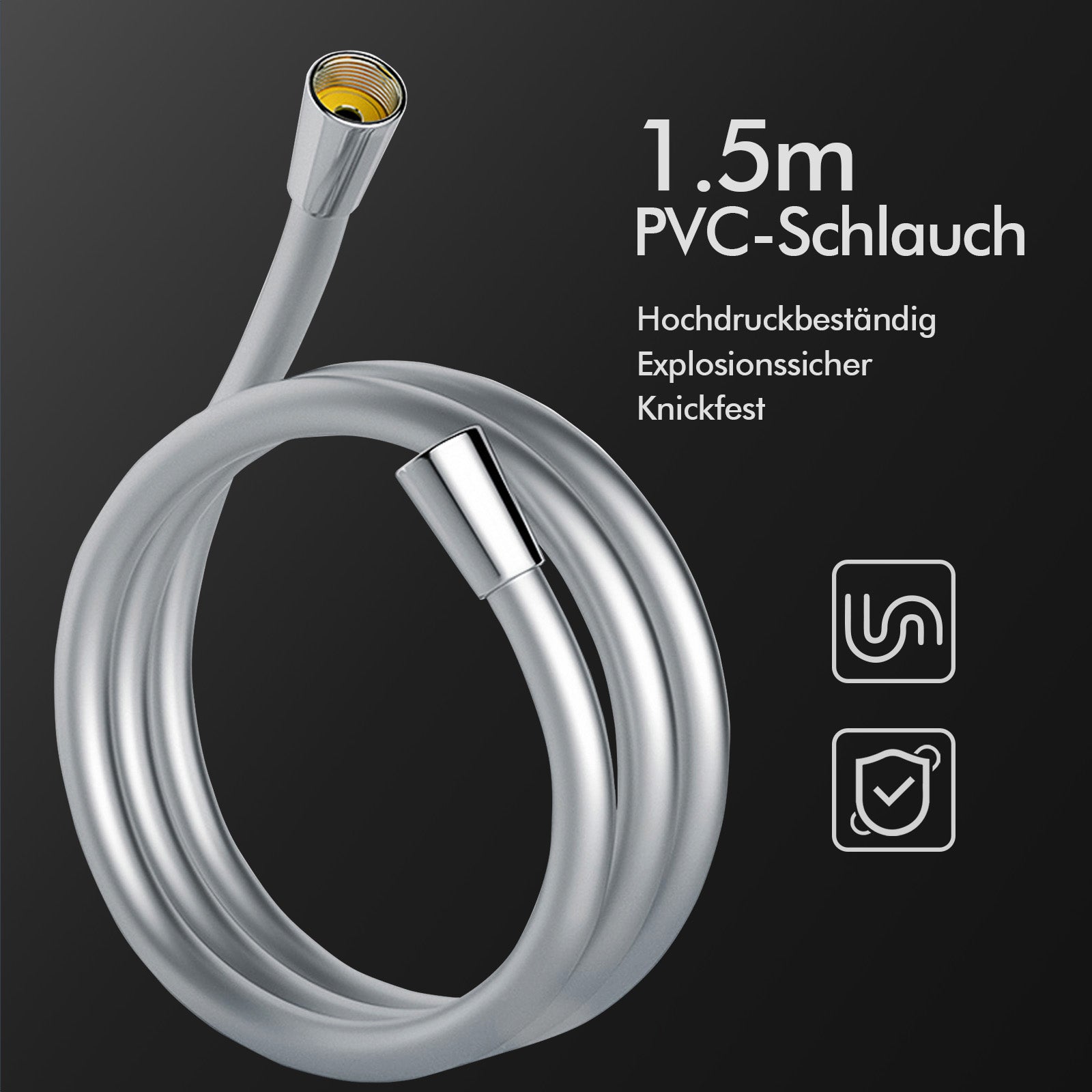 HOMELODY Duschsystem mit Thermostat Regendusche mit Armatur Chrom Eckig Duschset Messing Kopfbrause Edelstahl 30x30CM