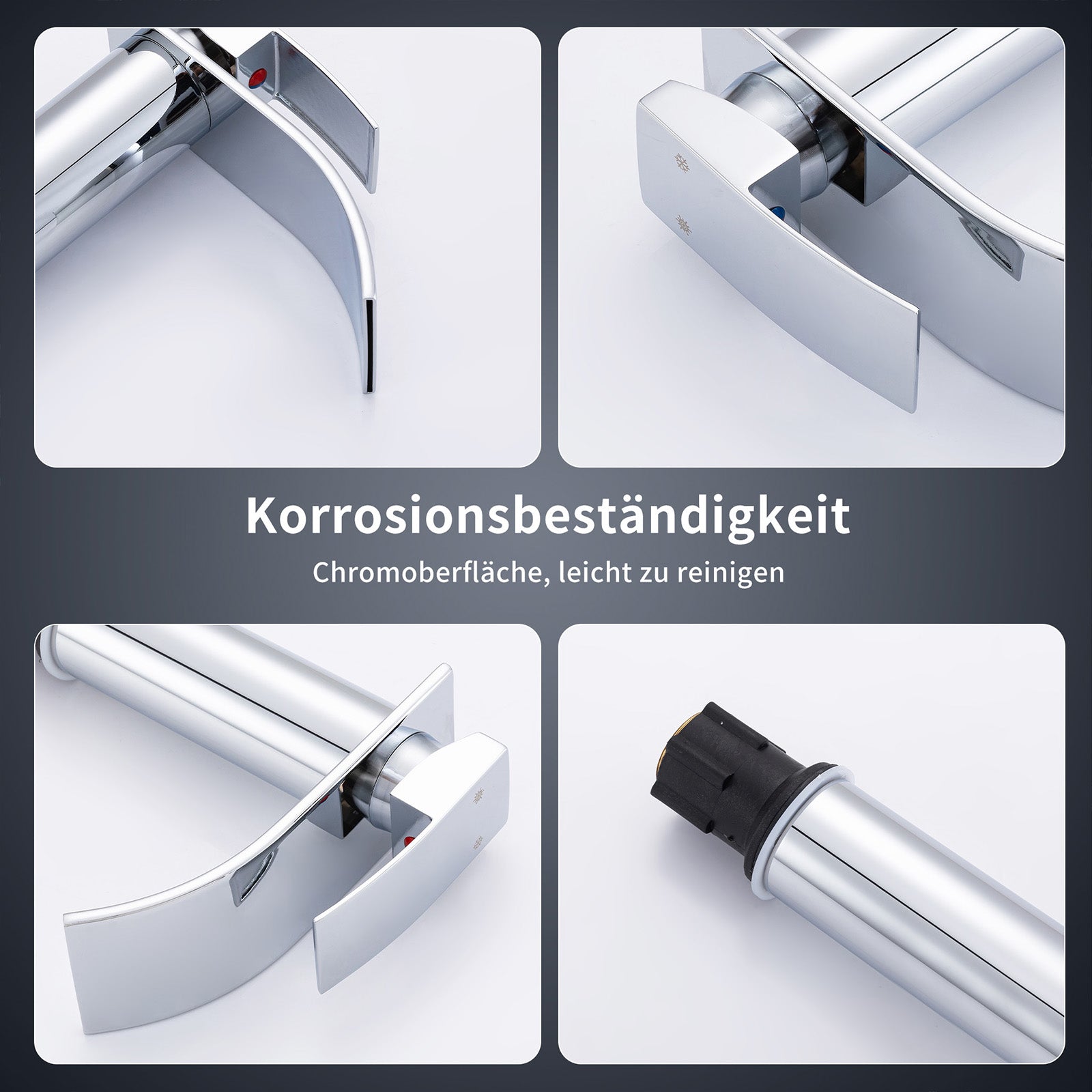 Homelody Waschtischarmatur Wasserfall Wasserhahn Waschbeckenarmatur Einhand Badarmatur