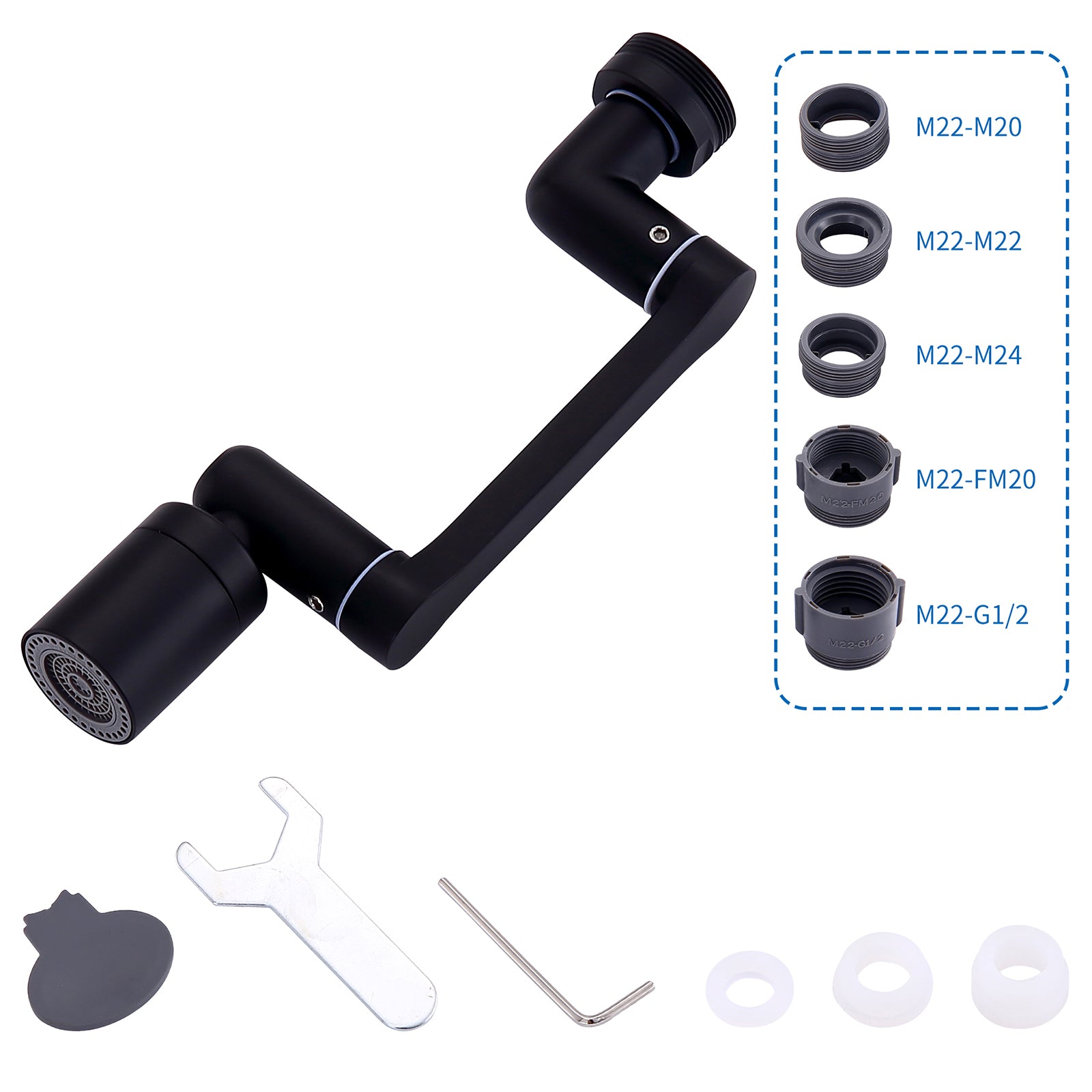 Homelody Waschtischarmatur Wasserhahn Badarmatur mit schwenkbarem Luftsprudler Aufsatz