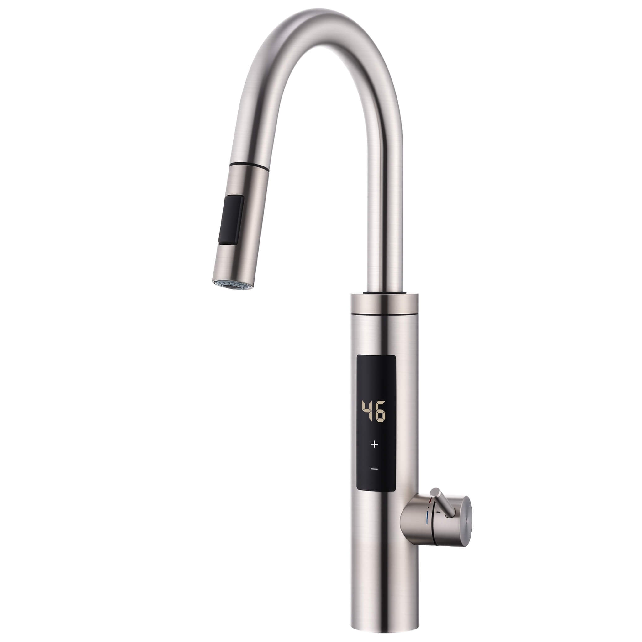 HOMELODY Elektrischer Wasserhahn mit Durchlauferhitzer, Wasserhahn 360° drehbar