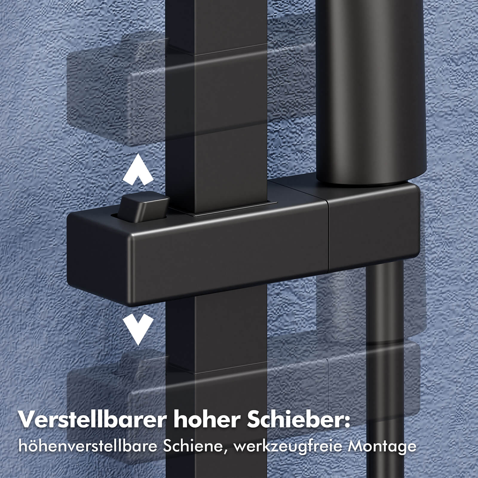 HOMELODY Duschsystem mit Thermostat Komplettset mit Wasserfall-Badewannen-Mischbatterie mit 4-Funktions-Handbrause