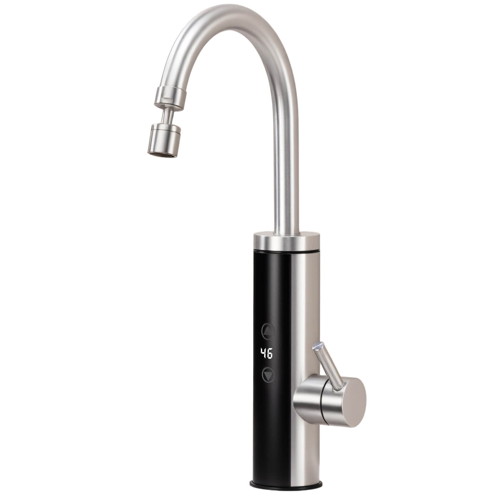 Homelody Küchenarmatur mit Durchlauferhitzer, Wasserhahn 360° drehbar, 3-Stufen Touchregelung