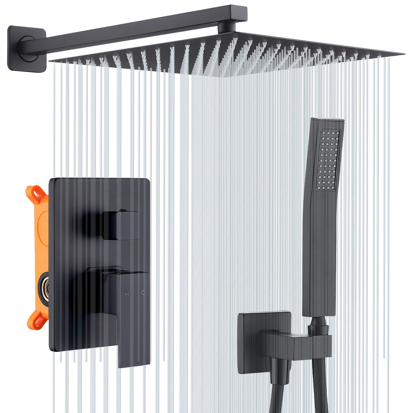 Homelody Unterputz Duschsystem aus Messing, 12 Zoll Kopfbrause Dusche