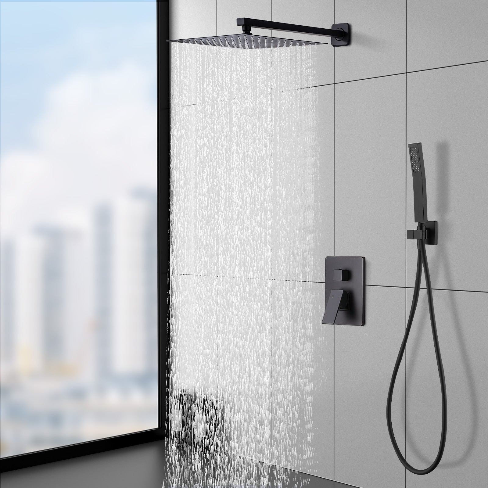 Homelody Unterputz Duschsystem aus Messing, 12 Zoll Kopfbrause Dusche