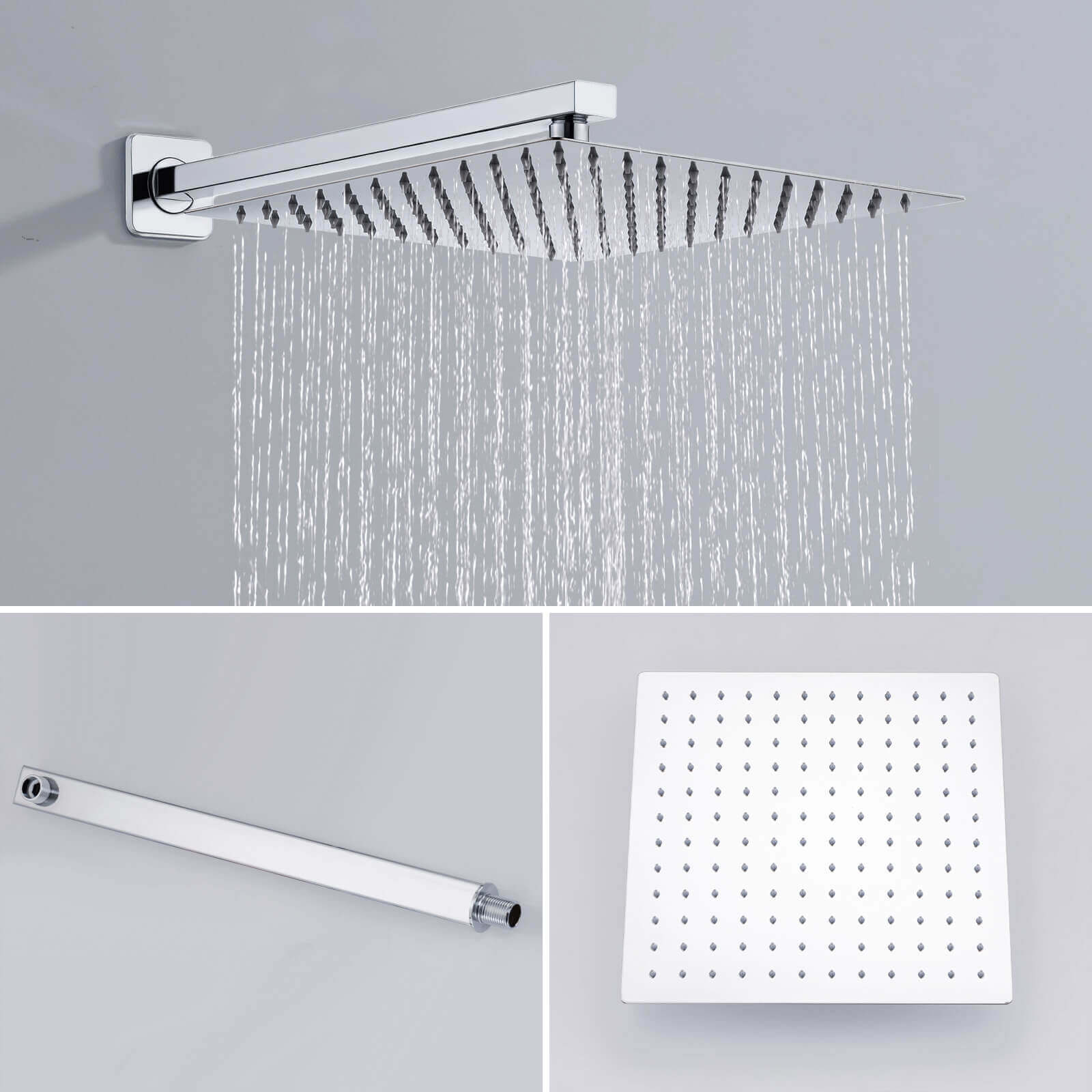 Homelody Unterputz Duschsystem aus Messing, 12 Zoll Kopfbrause Dusche