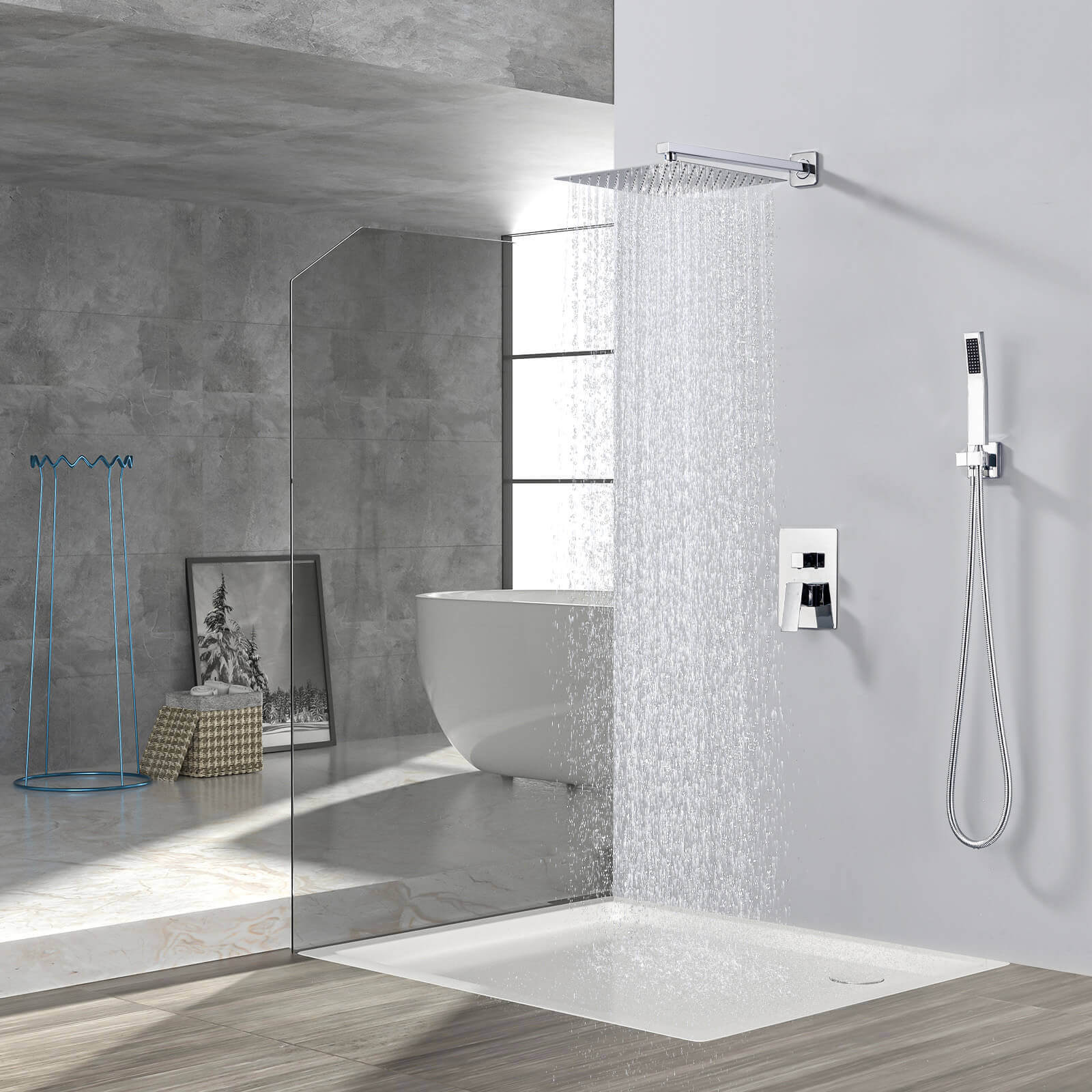 Homelody Unterputz Duschsystem aus Messing, 12 Zoll Kopfbrause Dusche