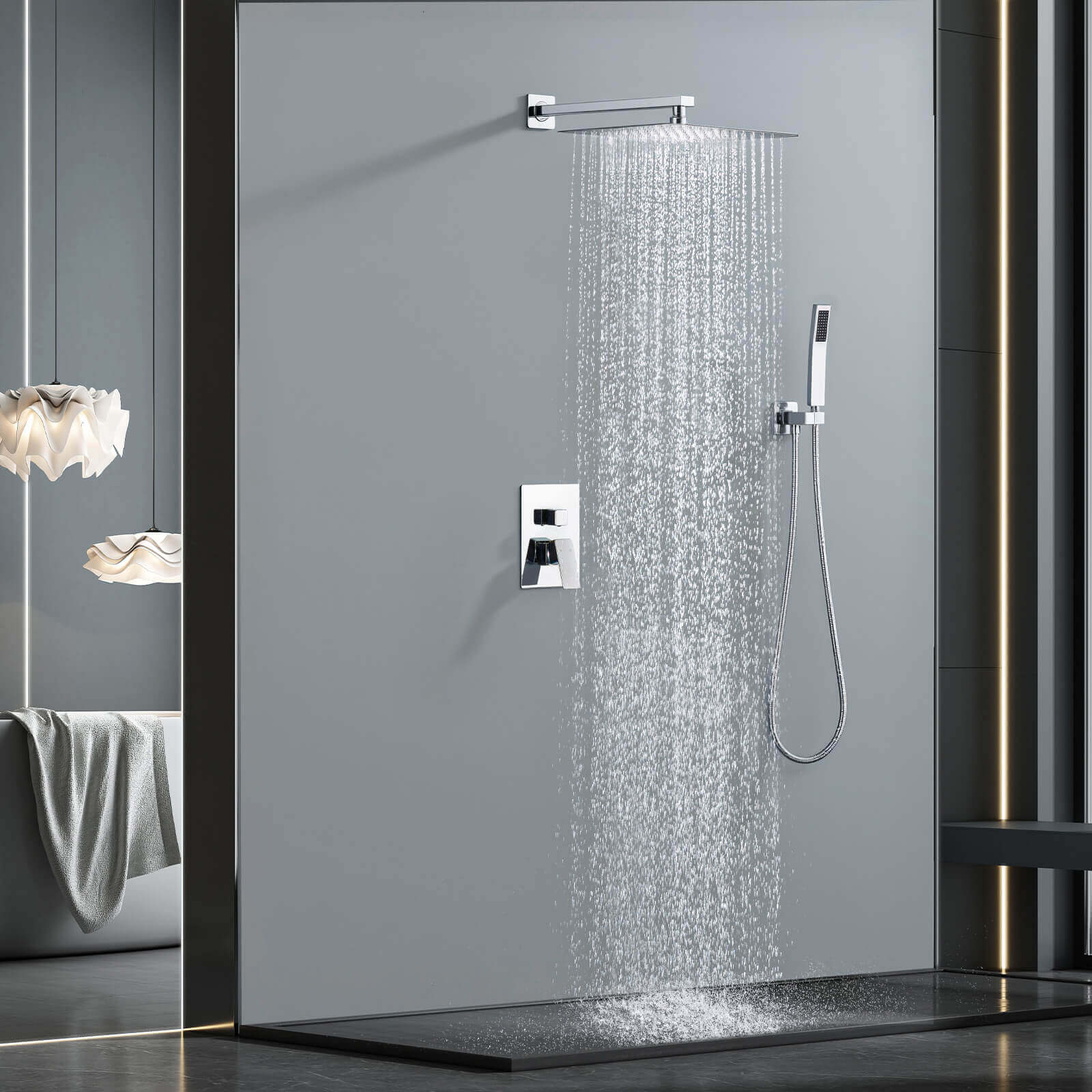Homelody Unterputz Duschsystem aus Messing, 12 Zoll Kopfbrause Dusche
