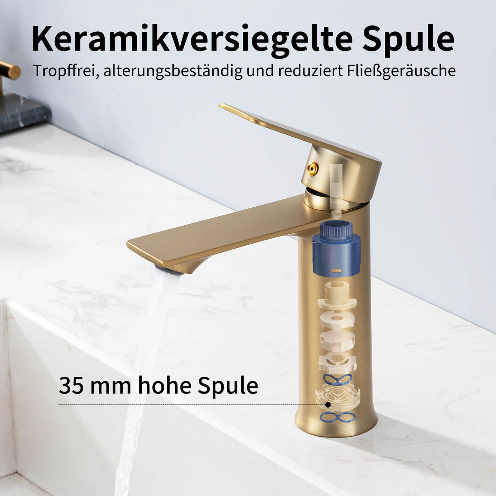 Homelody Waschtischarmatur gold waschtischarmatur bad Wasserhahn