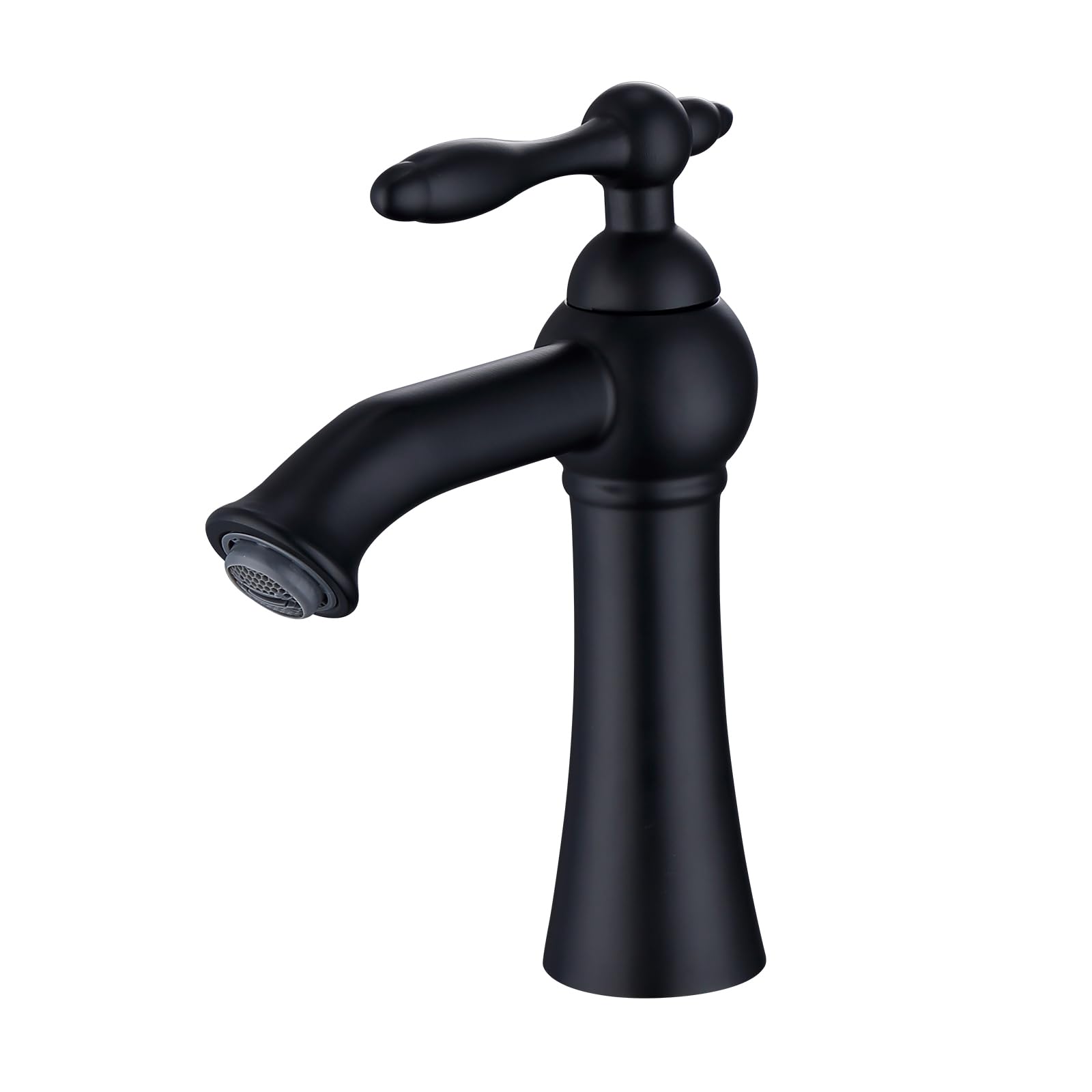 AiHom Kaltwasserhahn Gäste WC Retro Wasserhahn Kaltwasser, Schwarz