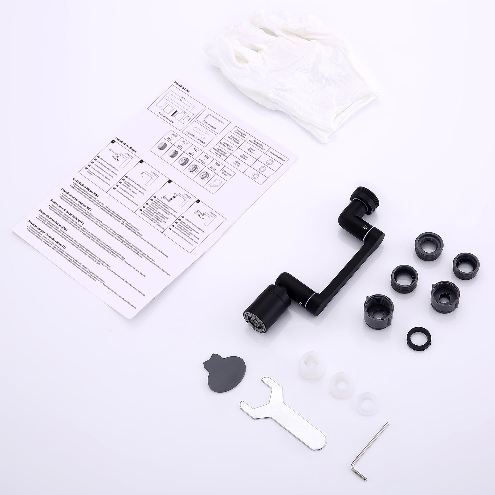 Homelody Waschtischarmatur Wasserhahn Badarmatur mit schwenkbarem Luftsprudler Aufsatz