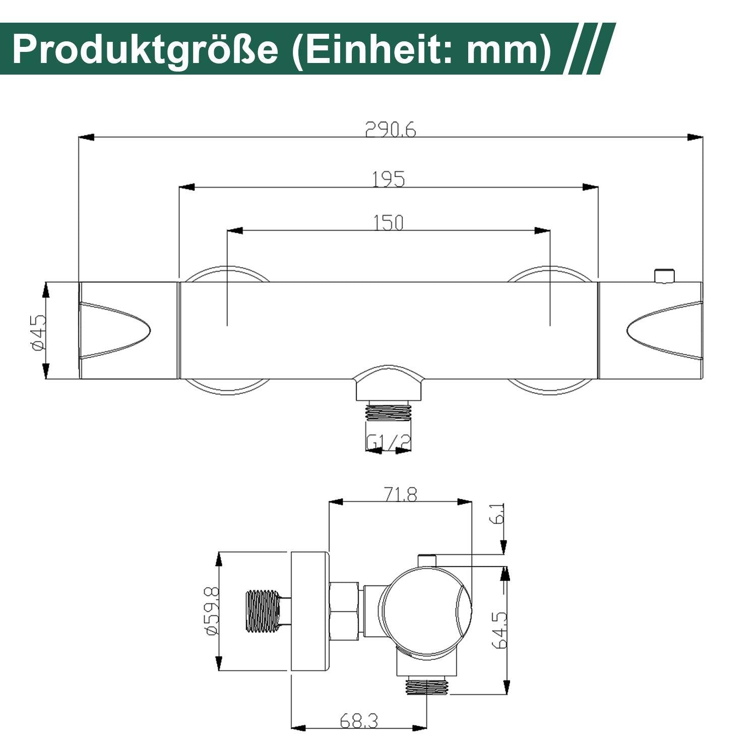 Brausethermostat Aufputz AiHom