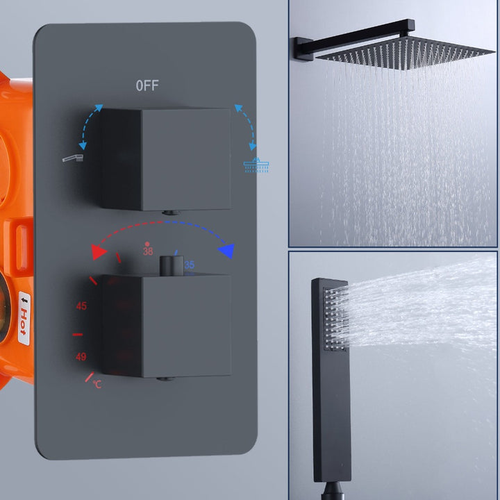 Homelody Unterputz-Duschsystem Thermostat