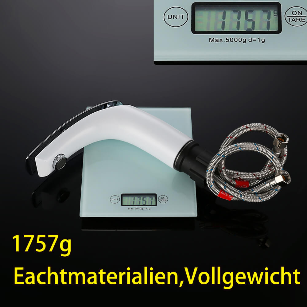 Elegantes Design Wasserhahn Bad Weiß Chrom Badarmatur Homelody Waschtischarmatur Mode Mischbatterien bad