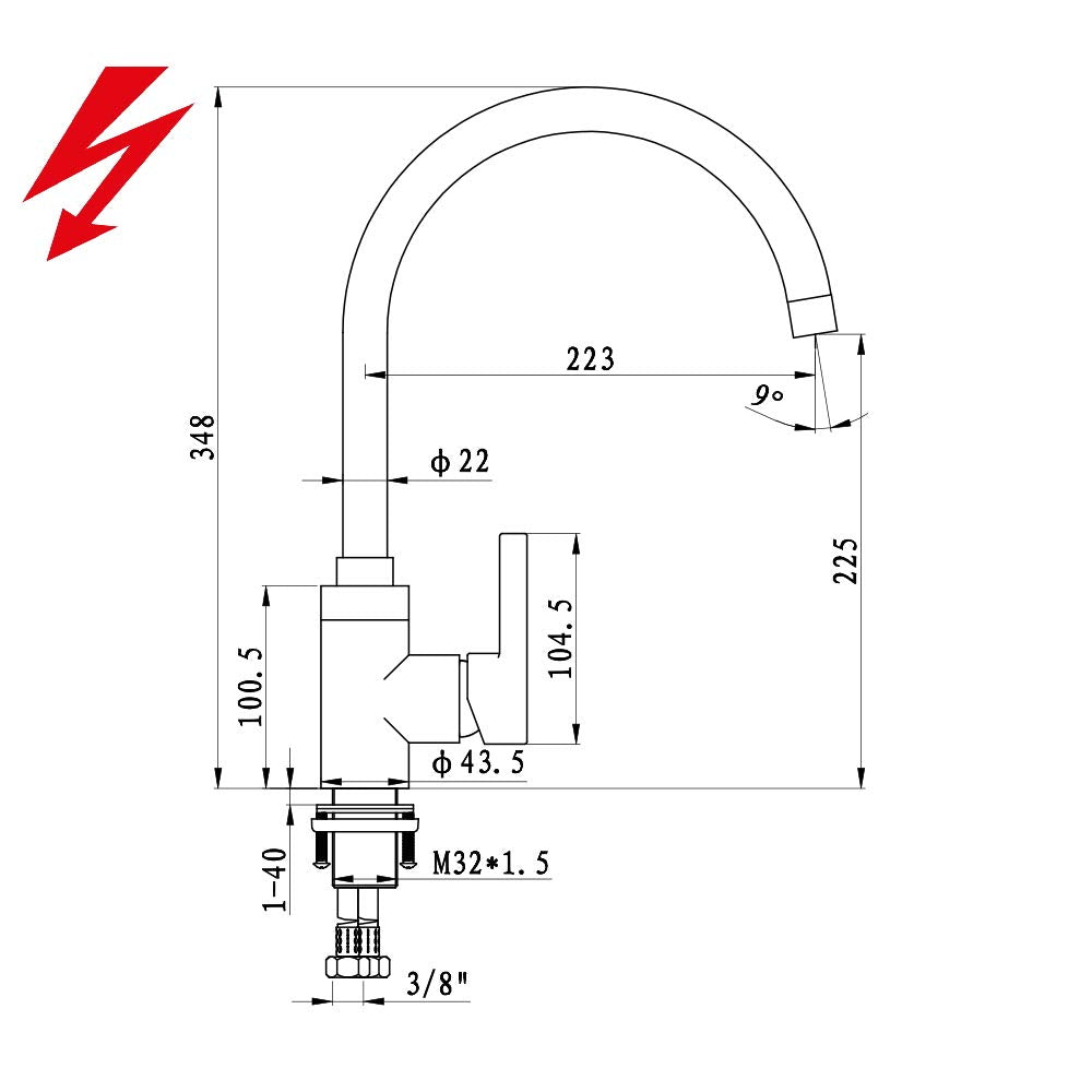 küchenarmatur niederdruck für Boiler