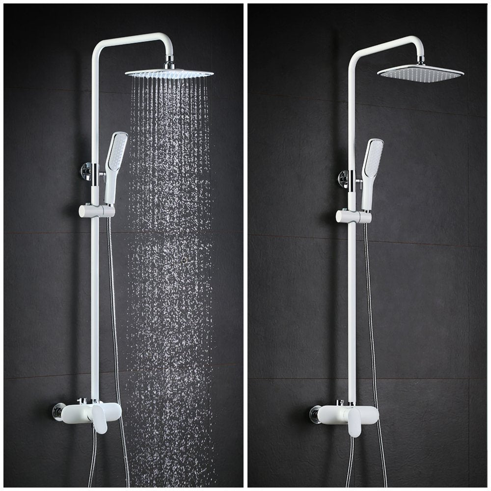 Regendusche Duschset Weiß
