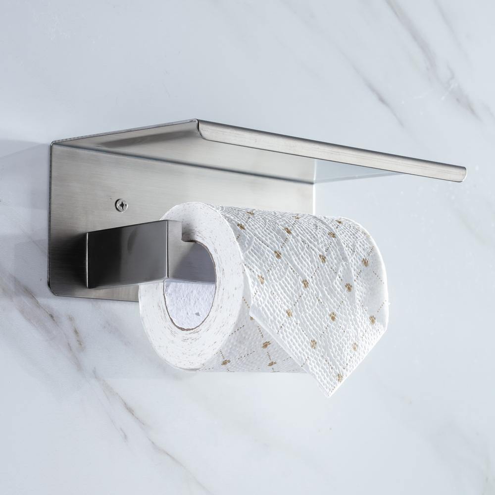 AiHom Klopapierhalter SS304 Edelstahl Toilettenpapierhalter mit Ablage Rollenhalter
